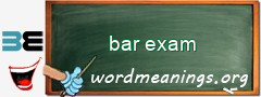 WordMeaning blackboard for bar exam